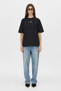 Camilla And Marc: Camilla and Marc Bloom Embroidered Tee - Black