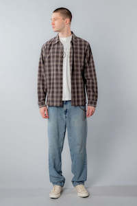 Beach Brains Bush Shirt - Charcoal