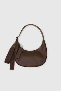 Baggu Small Recycled Leather Crescent Bag - Brown