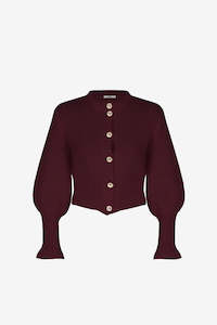 Ruby: Ruby Matilda Cardigan - Burgundy