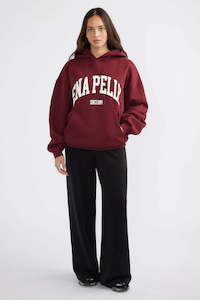 Ena Pelly Varsity Hoodie - Burgundy