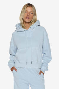 Womens Sweats Hoodies: Ksubi Origin Hoodie - Ice Mist