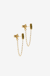 La Tribe Mini Stud Chain - Gold / Olive