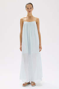 Sale: Assembly Cammy Stripe Maxi - Blue Haze/White