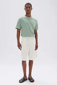 Mens Sale: Assembly Tim Wide Cotton Short - Cream
