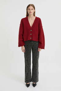 Blanca Pepa Cardigan - Burgundy