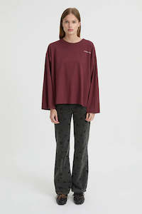 Blanca: Blanca Mandy Tee - Burgundy