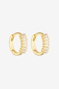 Porter Jewellery Gemini Huggies 8MM - Clear