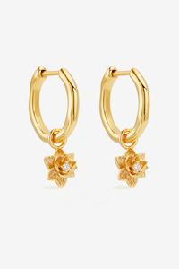 By Charlotte Bloom Within Lotus Hoops - Gold
