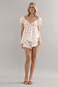 Caitlin Crisp: Caitlin Crisp Juno Short - Pink Spot Linen