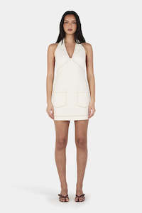 Ownley: Ownley Lilah Denim Mini Dess - Ecru