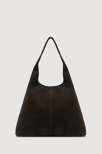 Womens Bags: Assembly Neve Suede Shoulder Bag - Ganache