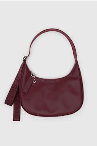 Baggu Medium Recycled Leather Crescent Bag - Mahogany