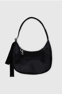 Baggu Medium Recycled Leather Crescent Bag - Black