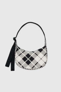 Baggu Small Nylon Crescent Bag - Mixed Plaid