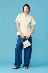 Ruby: Ruby Coco Short Sleeve Blazer - Butter