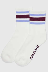Baggu Ribbed Sock - Ivory Stripe