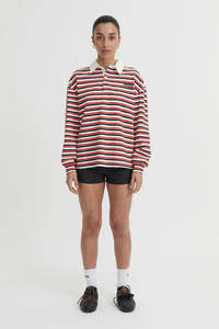 Blanca Ellie Polo Top - Red