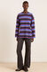 Damson Madder Ali LS Tee - Navy Stripe
