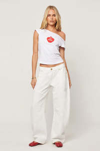 A Brand 99 Barrel Jean - White Gold