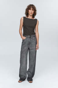 All Denim: Marle Border Jean - Stone