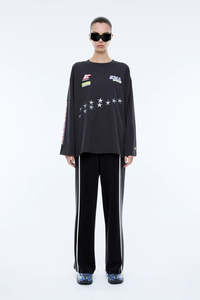 Ena Pelly Speedway LS Tee - Charcoal