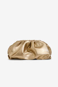 Brie Leon: Brie Leon Rhi Clutch - Honey Gold