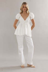 Caitlin Crisp Isla Blouse - Polka Dot