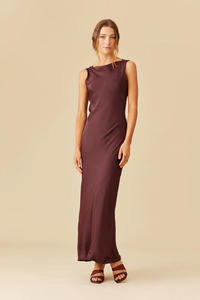 Ruby: Ruby Firebird Cowl Gown - Wine