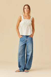 Ruby Trulli Top - Butter Blue Stripe