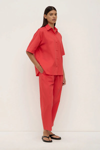 Womens Tops Shirts: Assembly Joni SS Shirt - Chilli