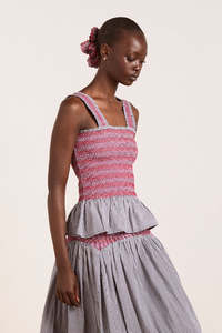 Damson Madder Ami Cami - Black White Gingham