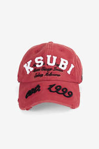Hats: Ksubi Duke Krest Dad Cap - Crimson