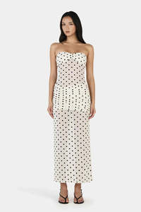 Ownley Vanessa Maxi - Cream Polka
