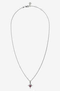 Necklaces: Stolen Girlfriends Club Gothic Star Necklace - Silver