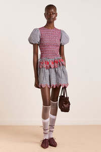 Damson Madder: Damson Madder Audrey Dress - Black White