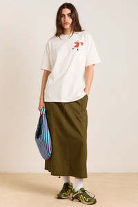 Damson Madder Apple Peel Tee - Ecru