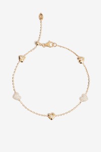 By Charlotte: By Charlotte You Have My Heart Charm Bracelet - Gold