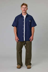 Just Another Fisherman Ballast SS Shirt - Stripe Denim