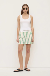 Shorts Womens Mens: Assembly Agnes Stripe Short - Butter/Green