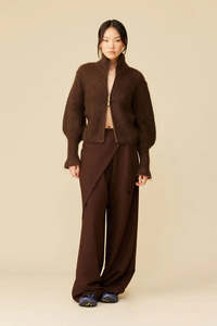 Ruby: Ruby Matilda Zip Cardi - Cocoa