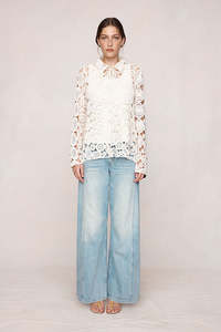 Womens Tops Shirts: Marle Pierre Top - Natural