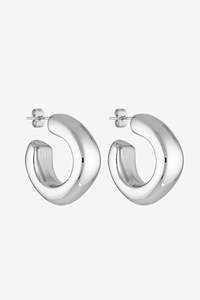 Earrings: Porter Jewellery Dina Hoops - White Gold
