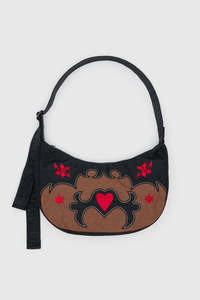 Baggu Medium Nylon Crescent Bag - Western Appliqué