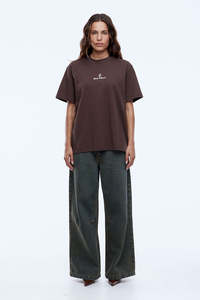 Ena Pelly: Ena Pelly Lexi Logo Tee - Mocha