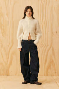 Ruby: Ruby Matilda Zip Cardigan - Pearl