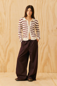 Ruby: Ruby Esme Polo Shirt - White Burgundy Blue