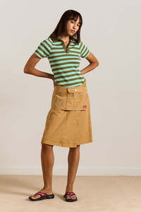 Womens Tops Shirts: Damson Madder Delphi Polo Top - Green