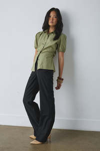 Womens Tops Shirts: Gracious Aven Shirt - Sage