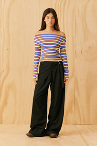 Womens Tops Shirts: Ruby Emma Knit LS - Butter Merlot